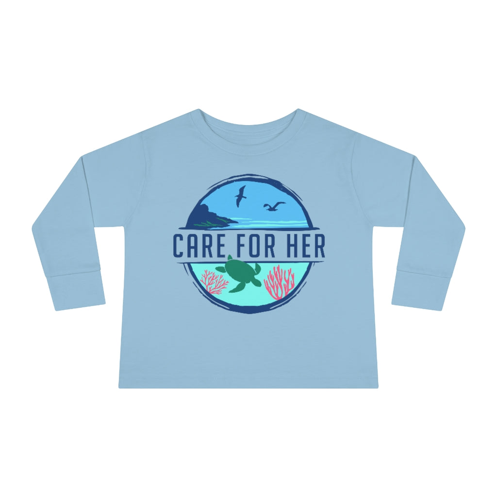 Care for Planet Earth Toddler Long Sleeve Shirt