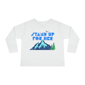Open image in slideshow, Stand Up For Planet Earth Toddler Long Sleeve Shirt
