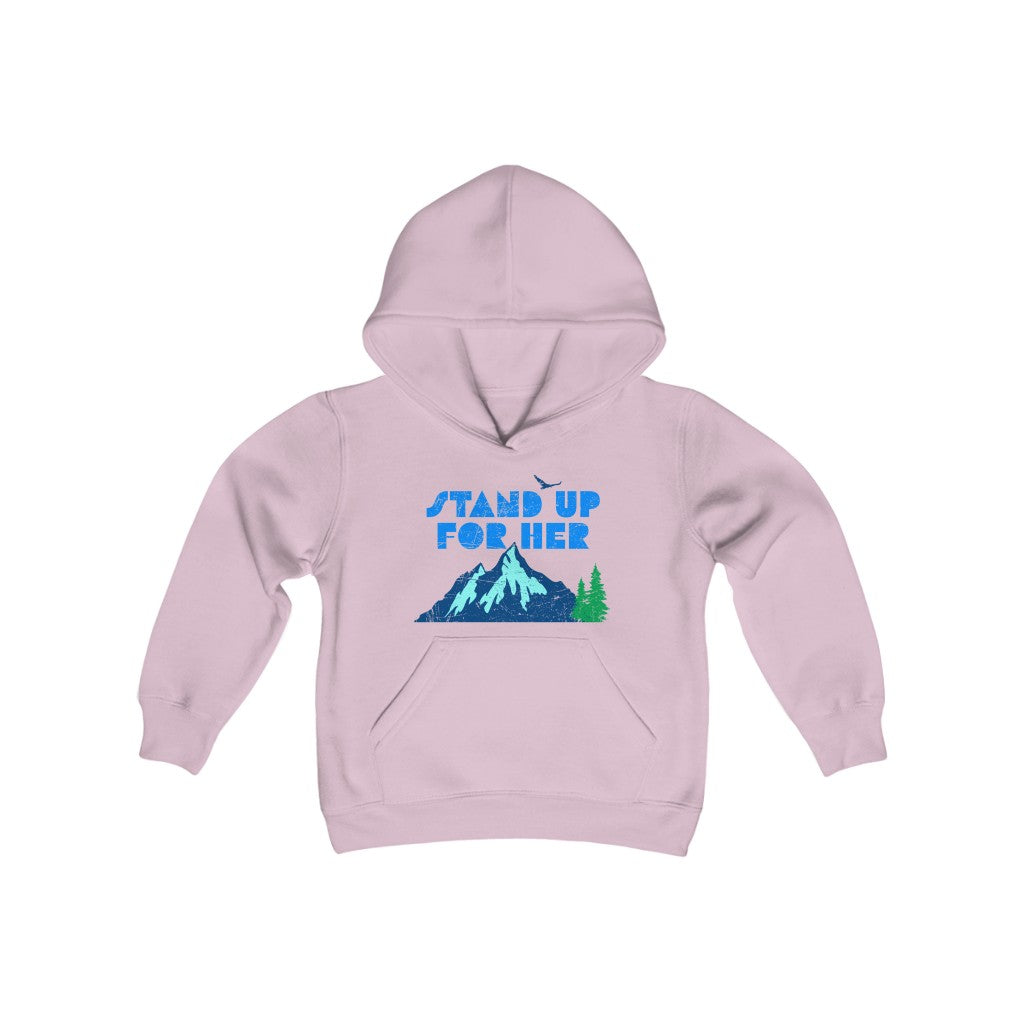 Stand Up For Planet Earth Youth Heavy Blend Hooded Sweatshirt