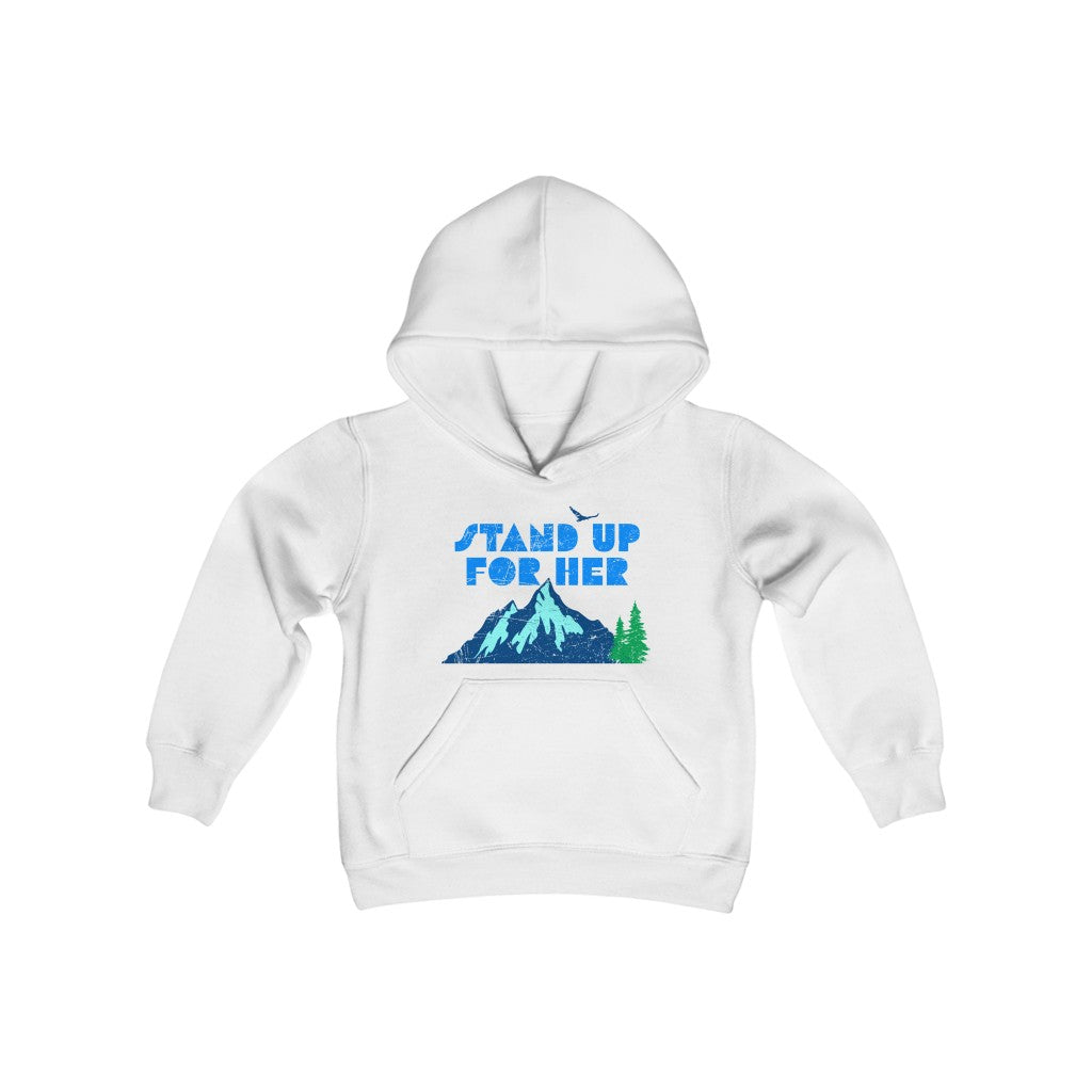Stand Up For Planet Earth Youth Heavy Blend Hooded Sweatshirt