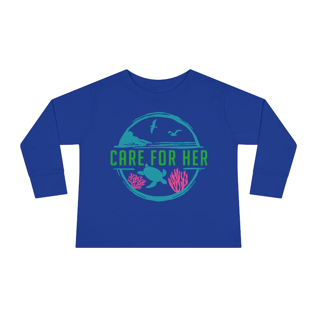Care for Planet Earth Against Climate Change Toddler Long Sleeve T-Shirt