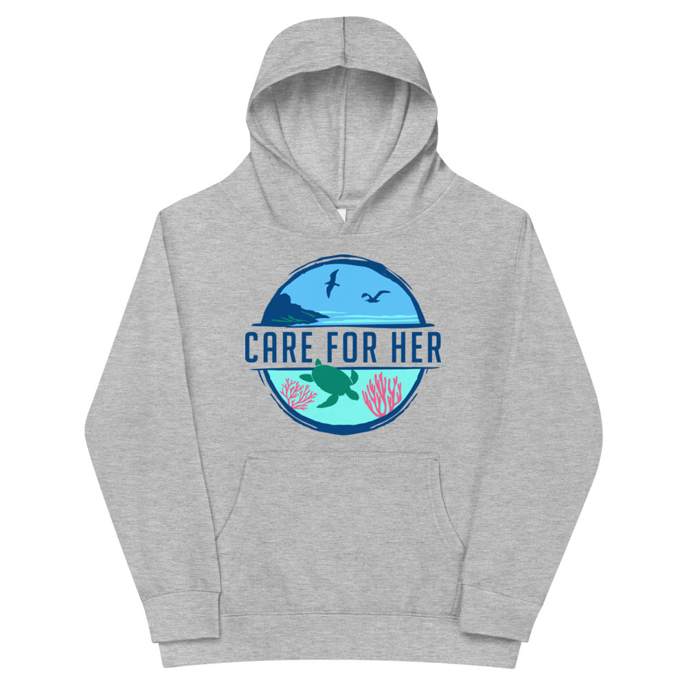 Care for Planet Earth Kids Fleece Hoodie