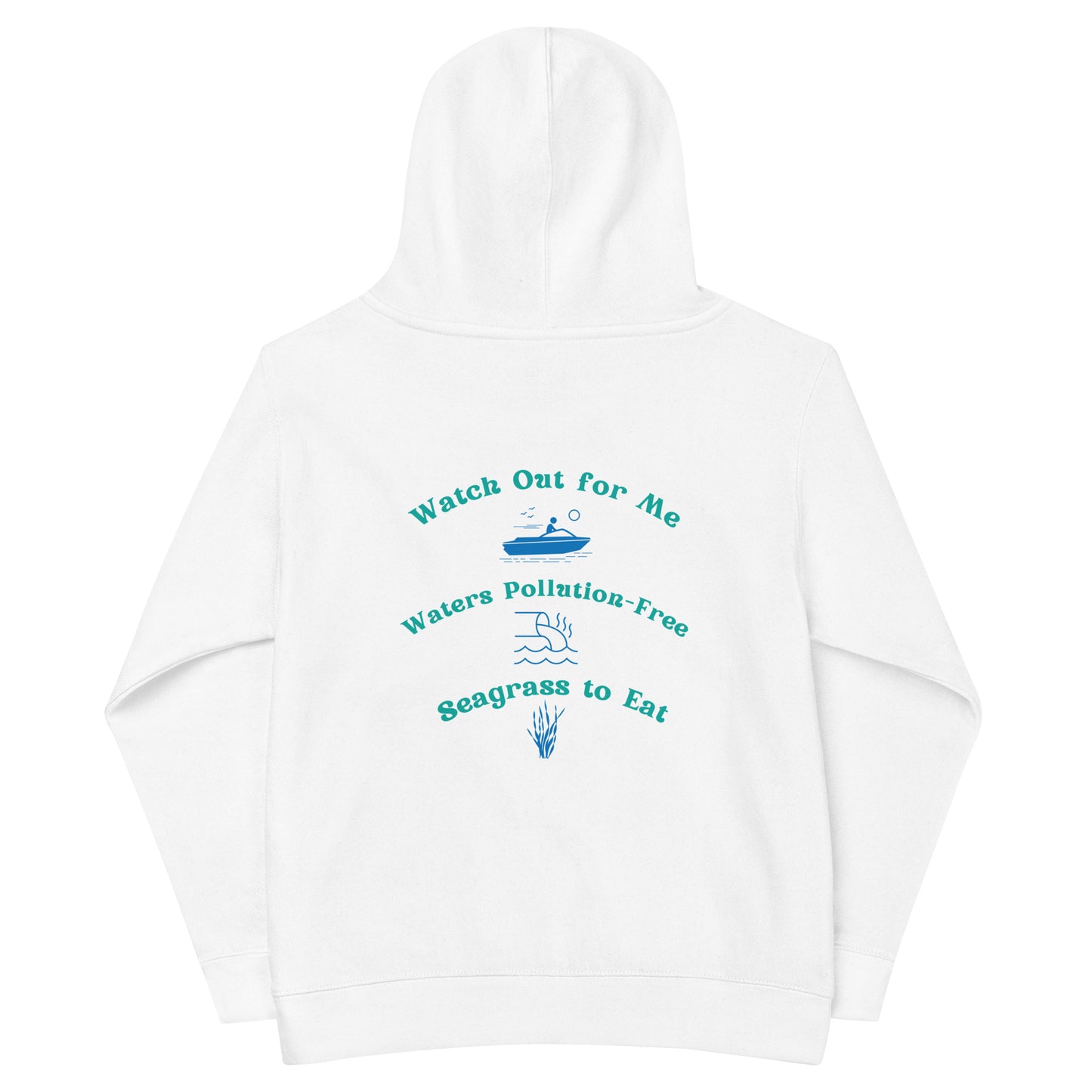 Protect the Manatees Embroidered Kids Fleece Hoodie