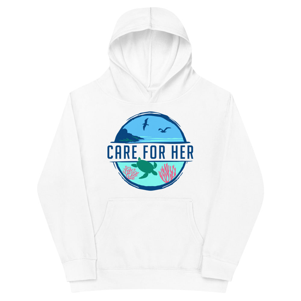 Care for Planet Earth Kids Fleece Hoodie