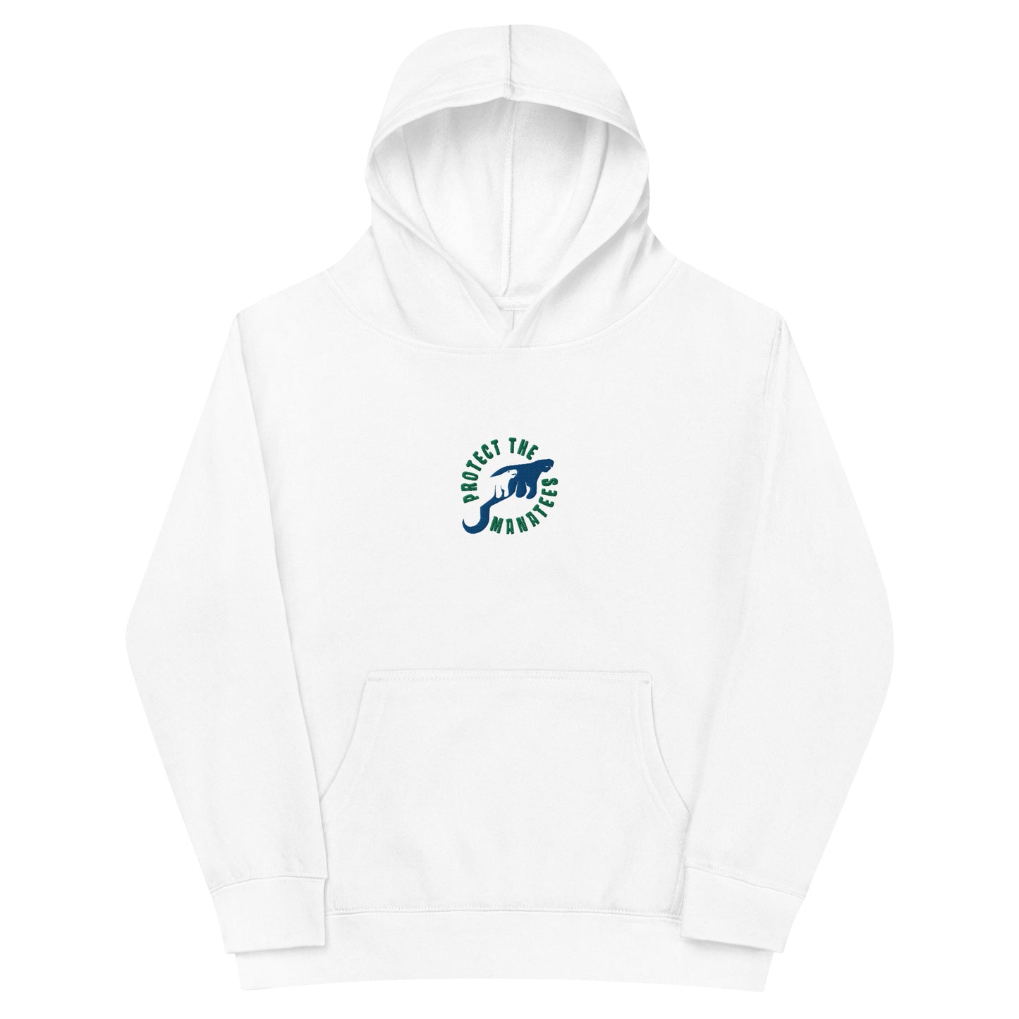 Protect the Manatees Embroidered Kids Fleece Hoodie