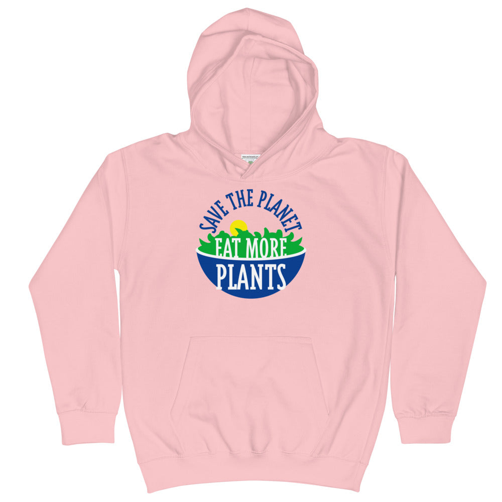 Save The Planet, Eat More Plants! Kids Hoodie