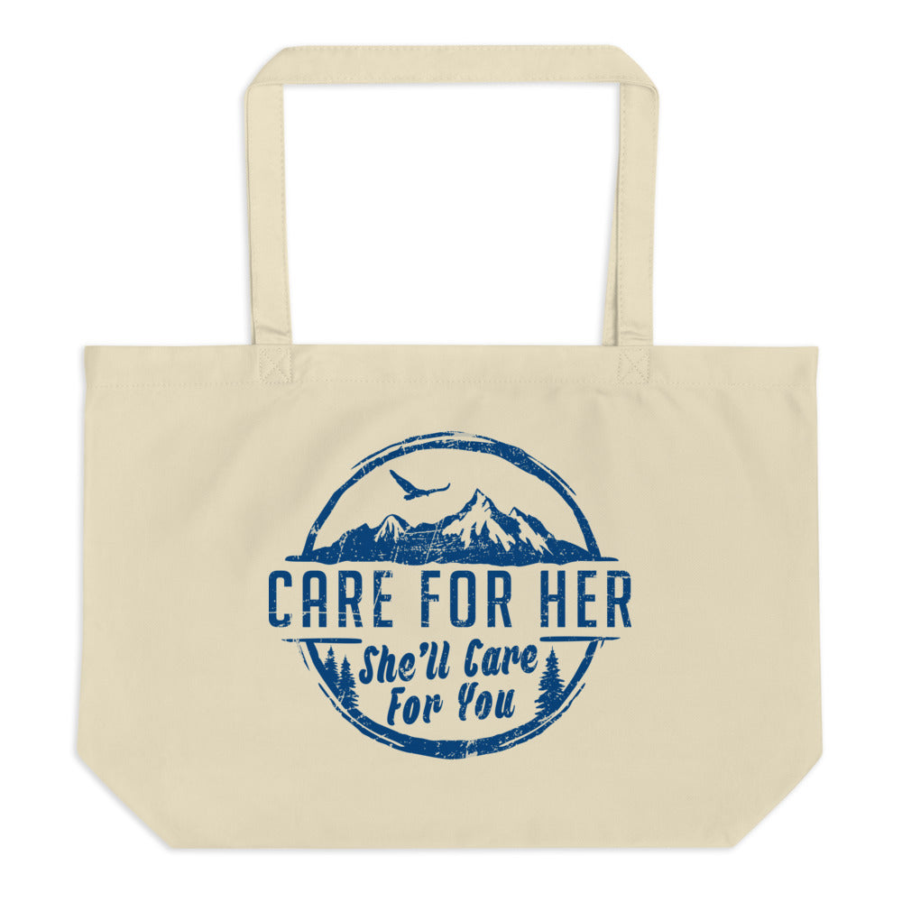 Climate Change Large Organic Cotton Tote Bag