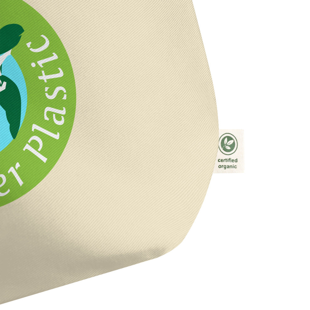 Planet Over Plastic Keep the Sea Plastic Free Large Sustainable Tote Bag