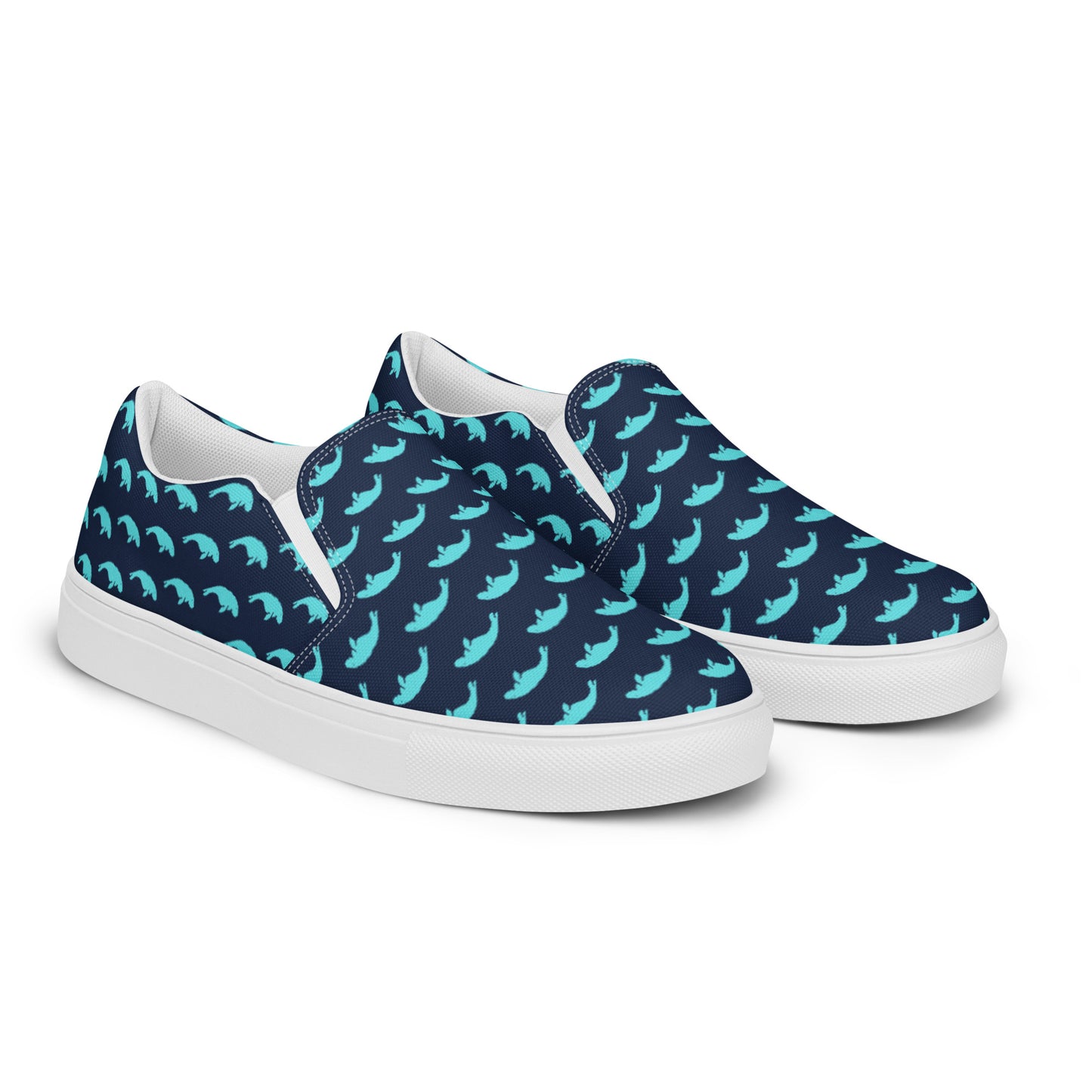 Manatees Shop Men’s Navy Slip-On Canvas Shoes