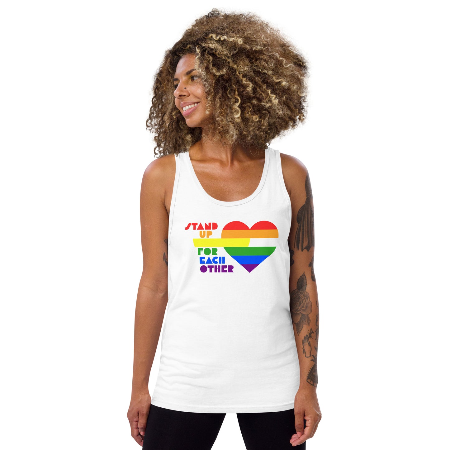 Stand Up For Each Other Pride Unisex Tank Top