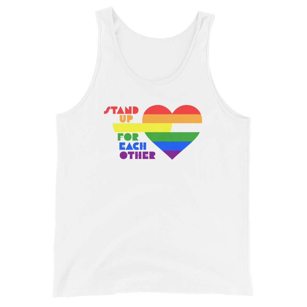 Stand Up For Each Other Pride Unisex Tank Top