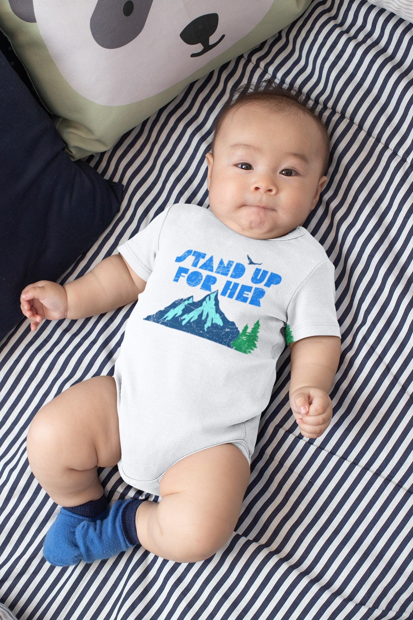Stand Up For Planet Earth Baby Short Sleeve One Piece