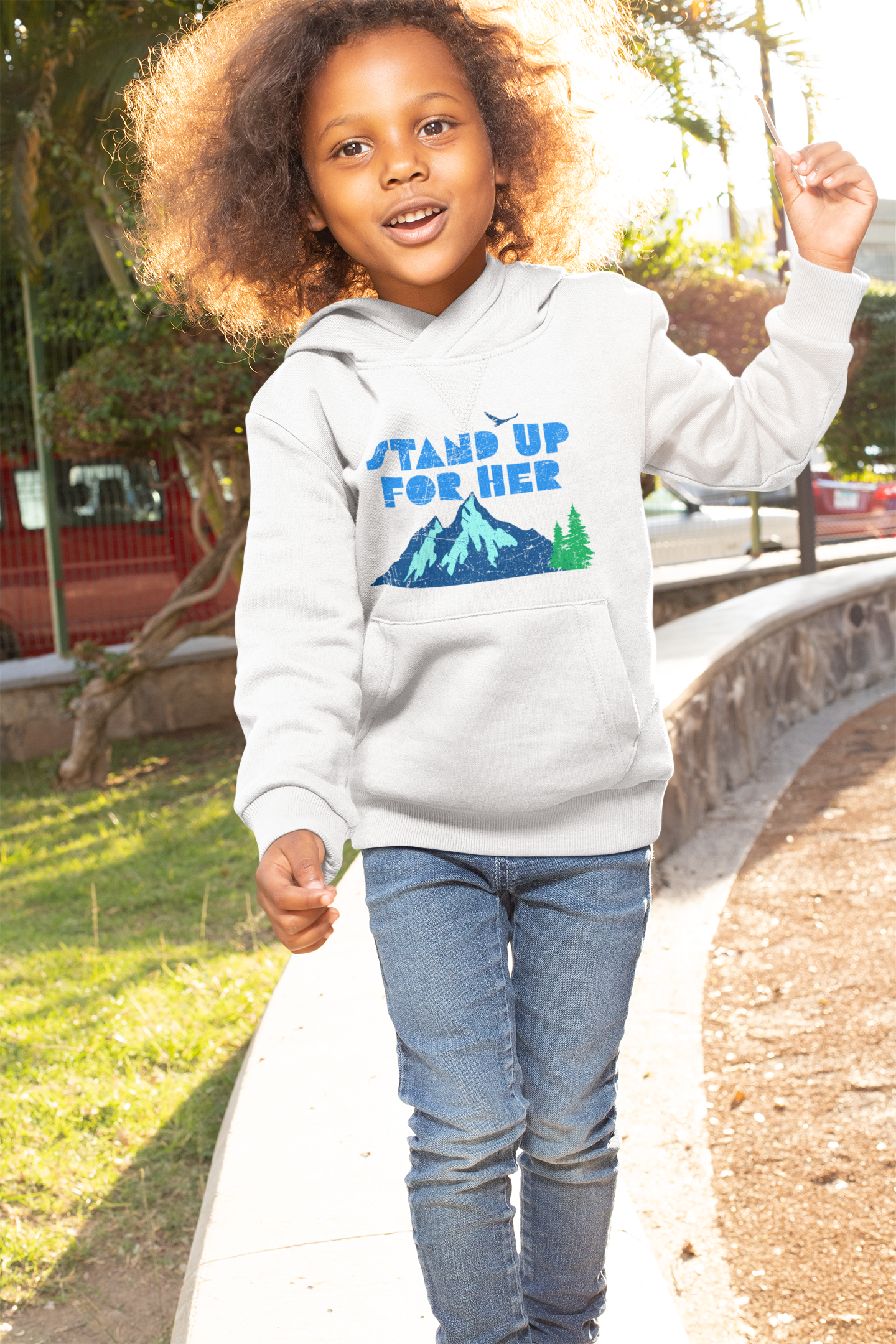 Stand Up For Planet Earth Youth Heavy Blend Hooded Sweatshirt