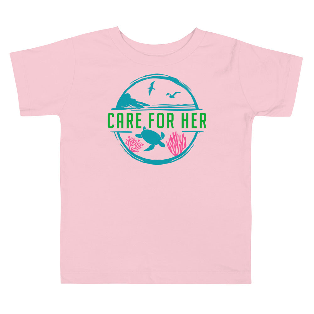 Care For Planet Earth Against Climate Change Toddler Short Sleeve Shirt