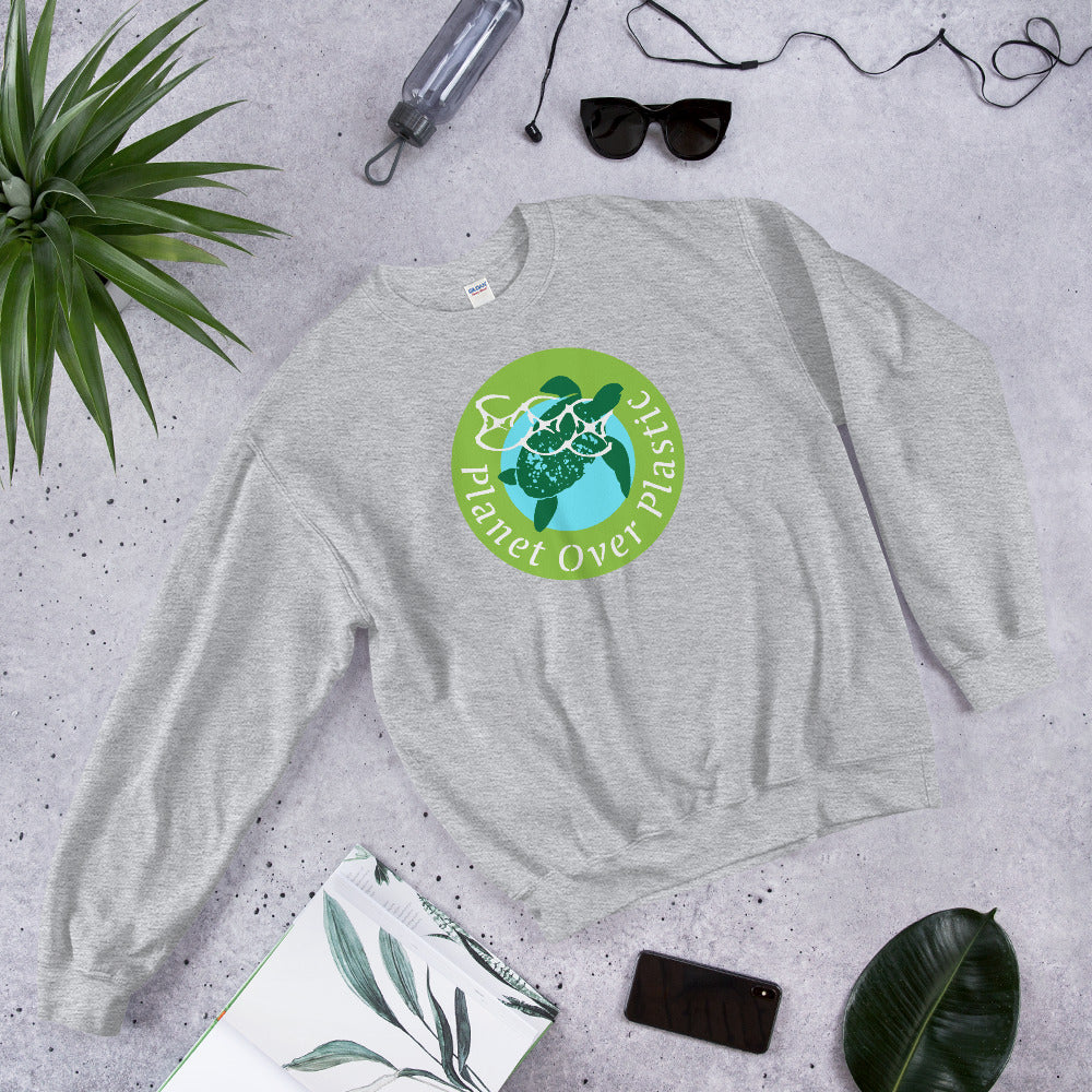 Planet Over Plastic Keep the Sea Plastic Free Unisex Crewneck Sweatshirt