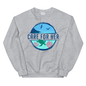 Open image in slideshow, Care for Planet Earth Adult Sweatshirt
