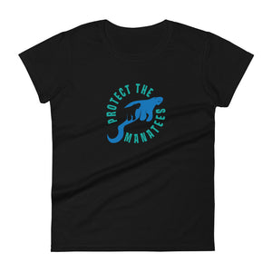 Open image in slideshow, Protect the Manatees Women&#39;s Short Sleeve T-Shirt
