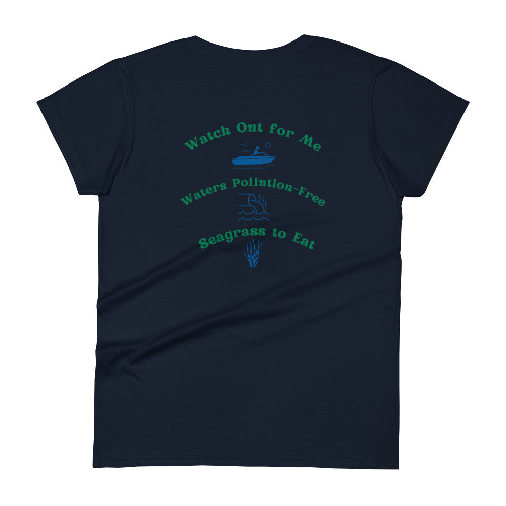 Protect the Manatees Adult Women's Short Sleeve Shirt