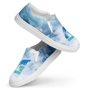 Save The Manatees Women’s Slip-On Canvas Shoes