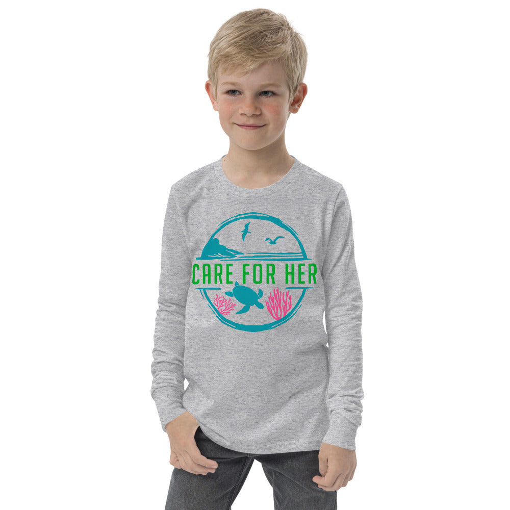 Care For Planet Earth Against Climate Change Kids Long Sleeve Shirt