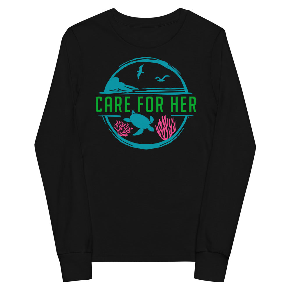Care For Planet Earth Against Climate Change Kids Long Sleeve Shirt