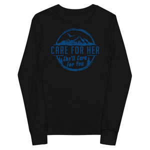 Open image in slideshow, Climate Change Youth Long Sleeve Tee
