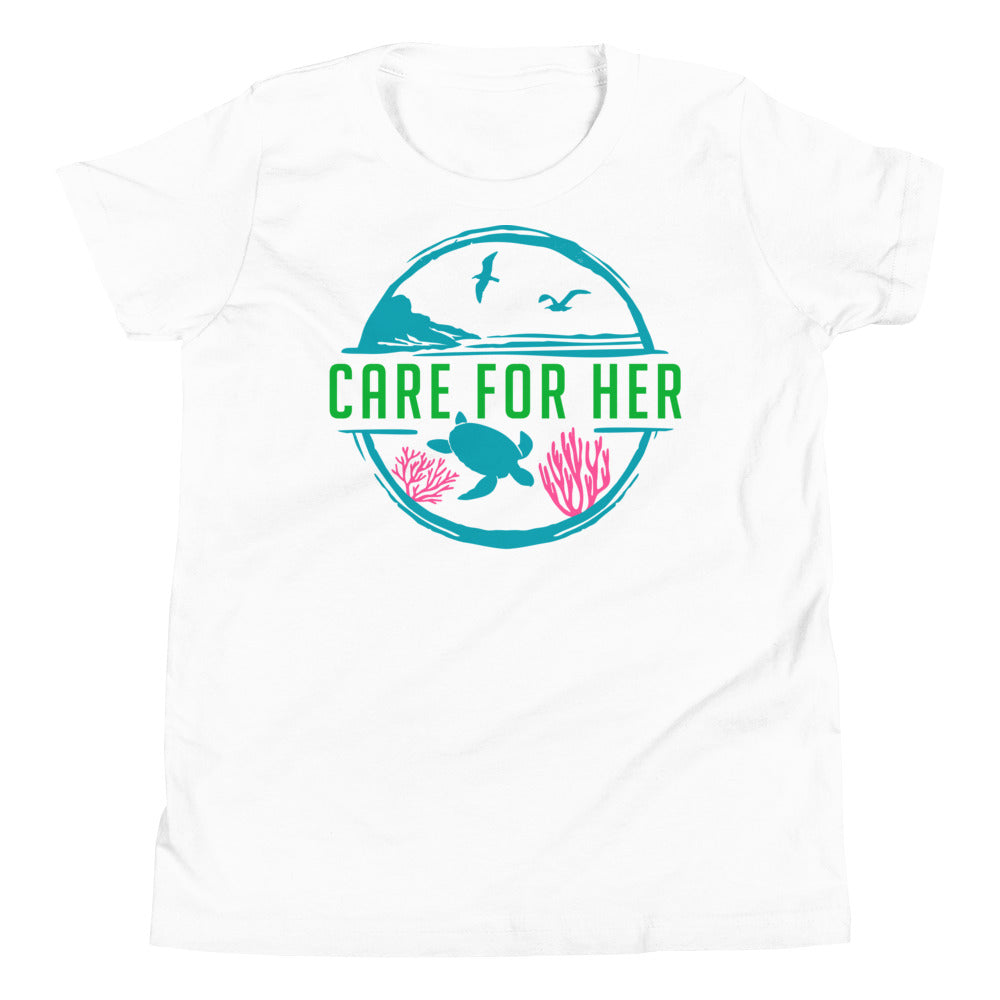 Care For Planet Earth Against Climate Change Kids Short Sleeve T-Shirt