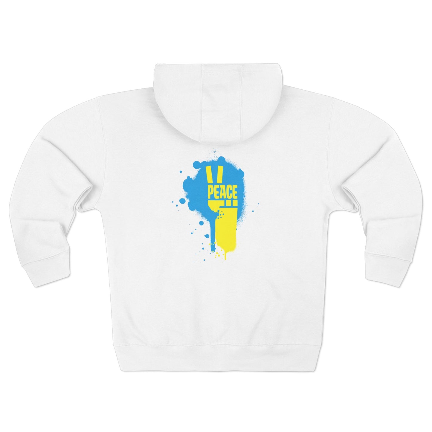 Peace for Ukraine Trendy Streetwear Design Unisex Zip Up Hoodie