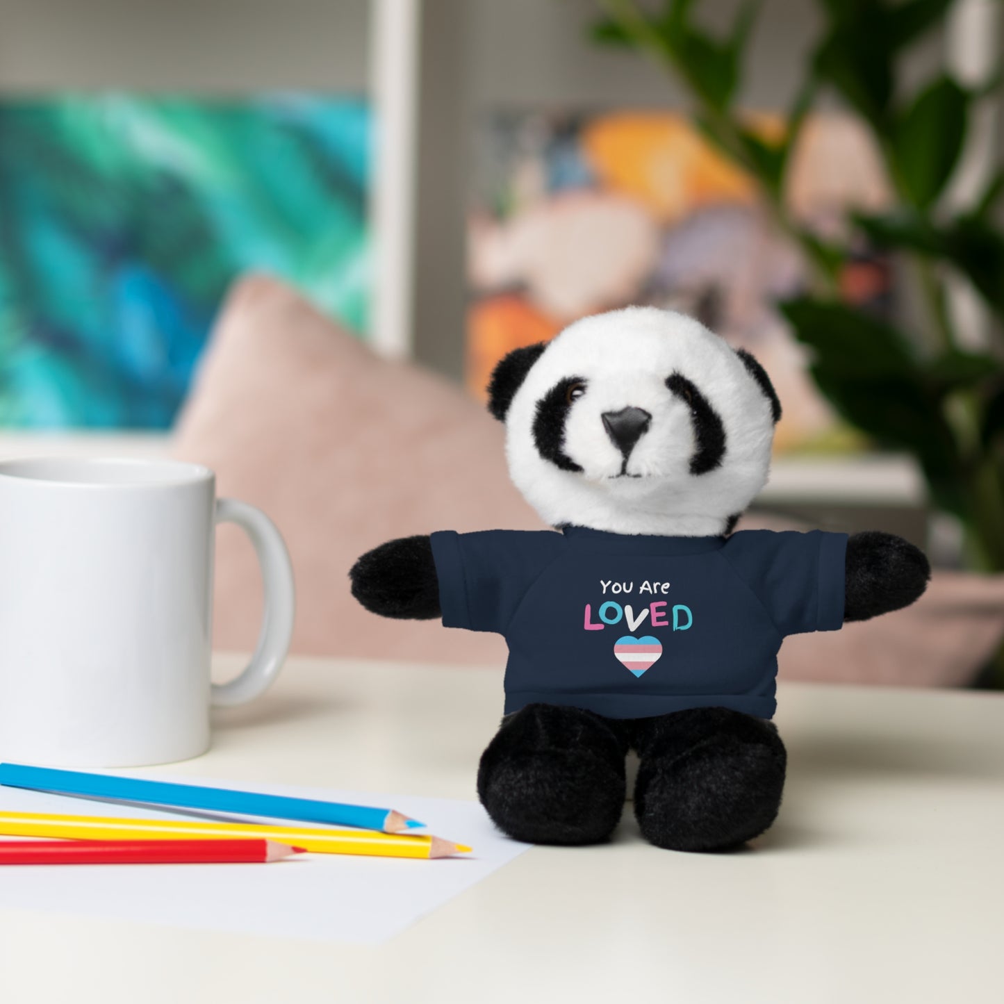 You Are Loved Transgender Stuffed Animals with Tee
