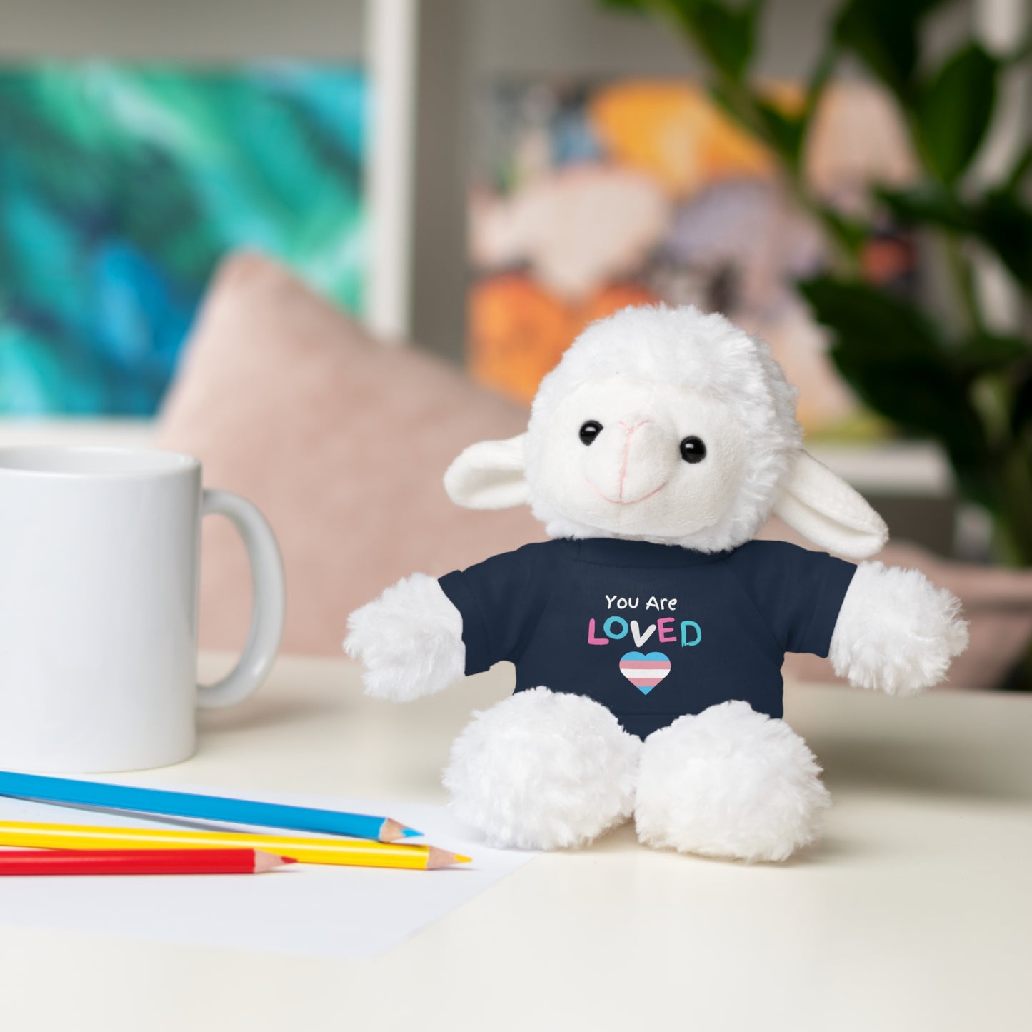 You Are Loved Transgender Stuffed Animals with Tee