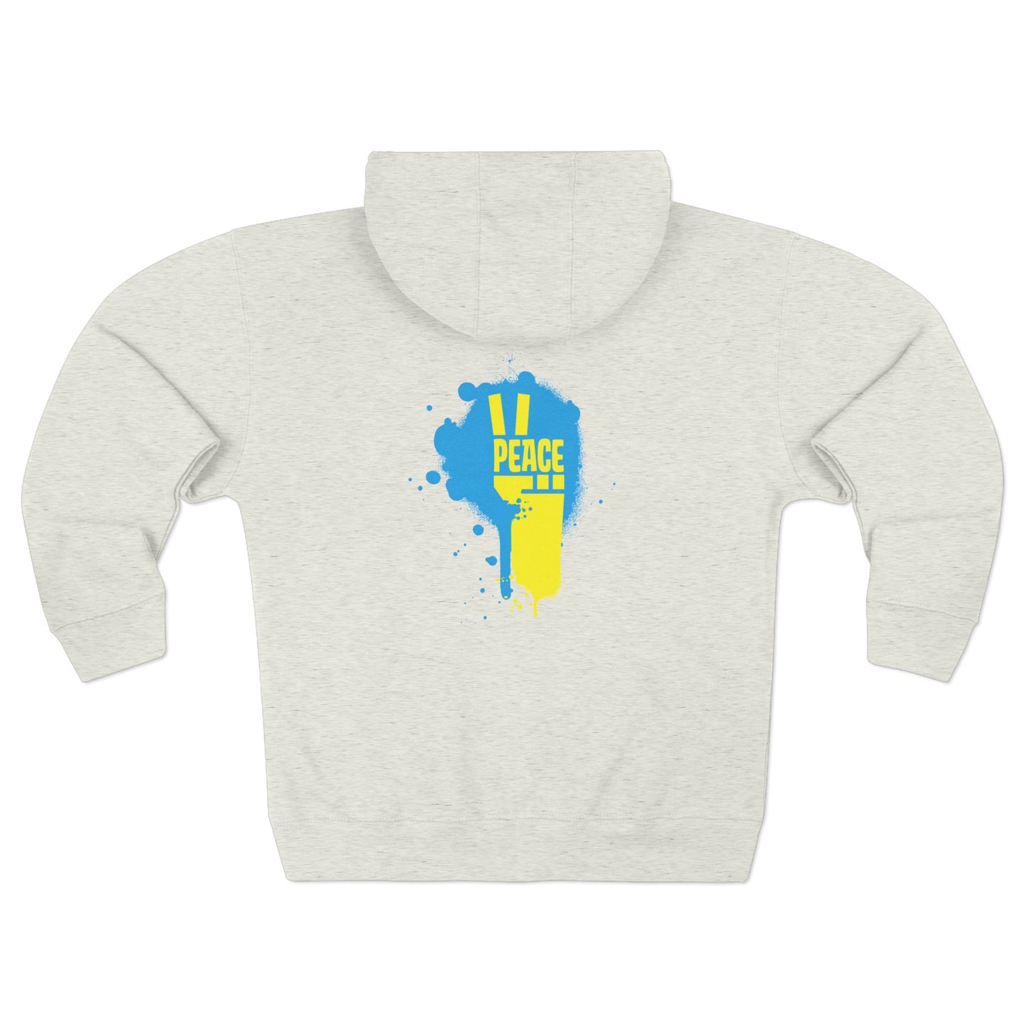 Peace for Ukraine Trendy Streetwear Design Unisex Zip Up Hoodie