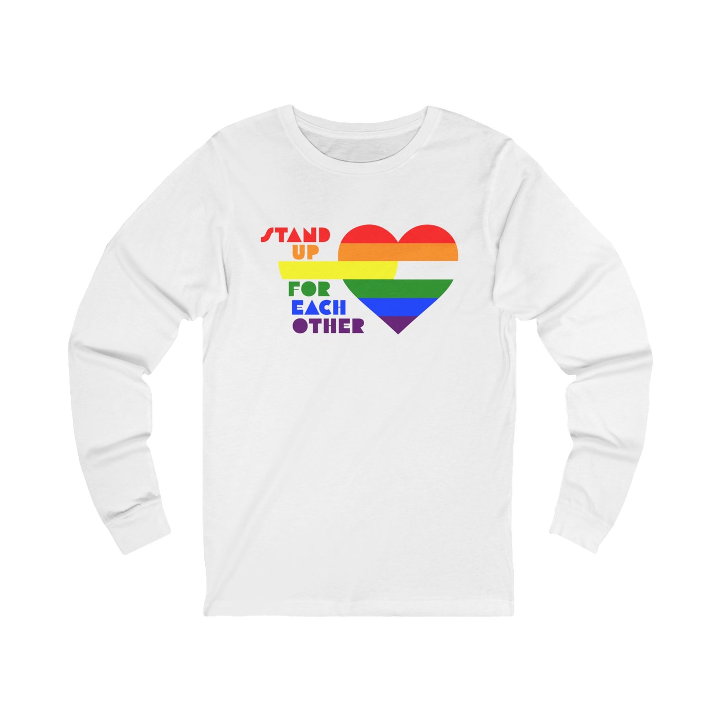 Stand Up For Each Other Pride Unisex Jersey Long Sleeve Shirt