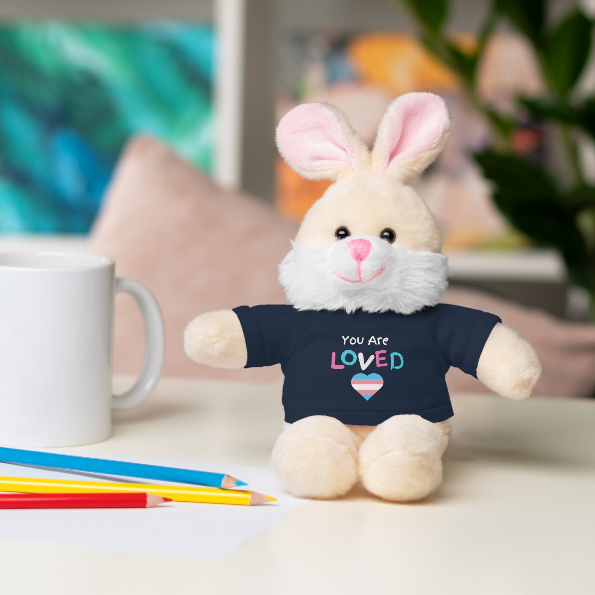 You Are Loved Transgender Stuffed Animals with Tee