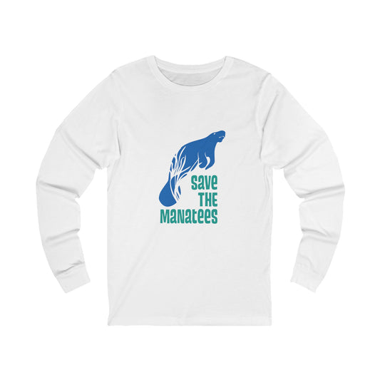 Save the Manatees Unisex Long Sleeve T Shirt