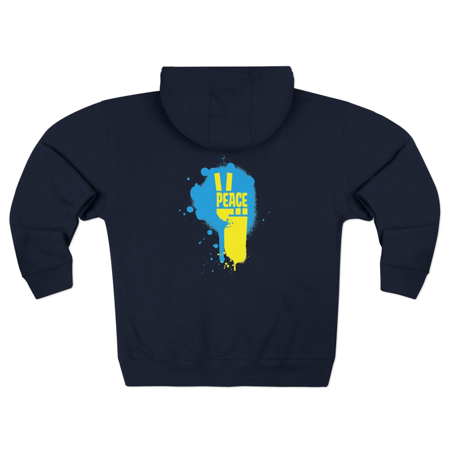 Peace for Ukraine Trendy Streetwear Design Unisex Zip Up Hoodie