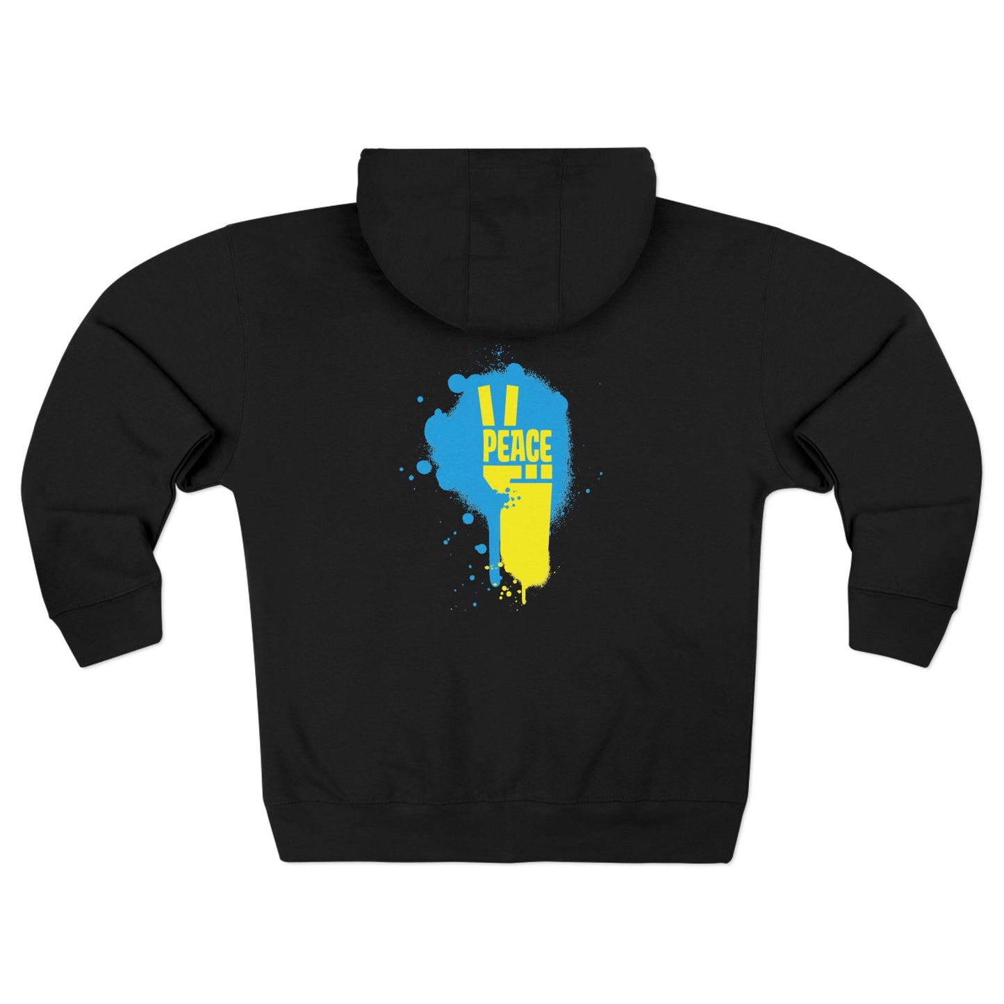 Peace for Ukraine Trendy Streetwear Design Unisex Zip Up Hoodie