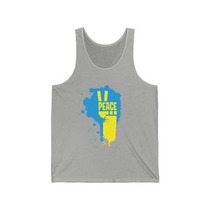 Open image in slideshow, Peace for Ukraine Unisex Jersey Tank
