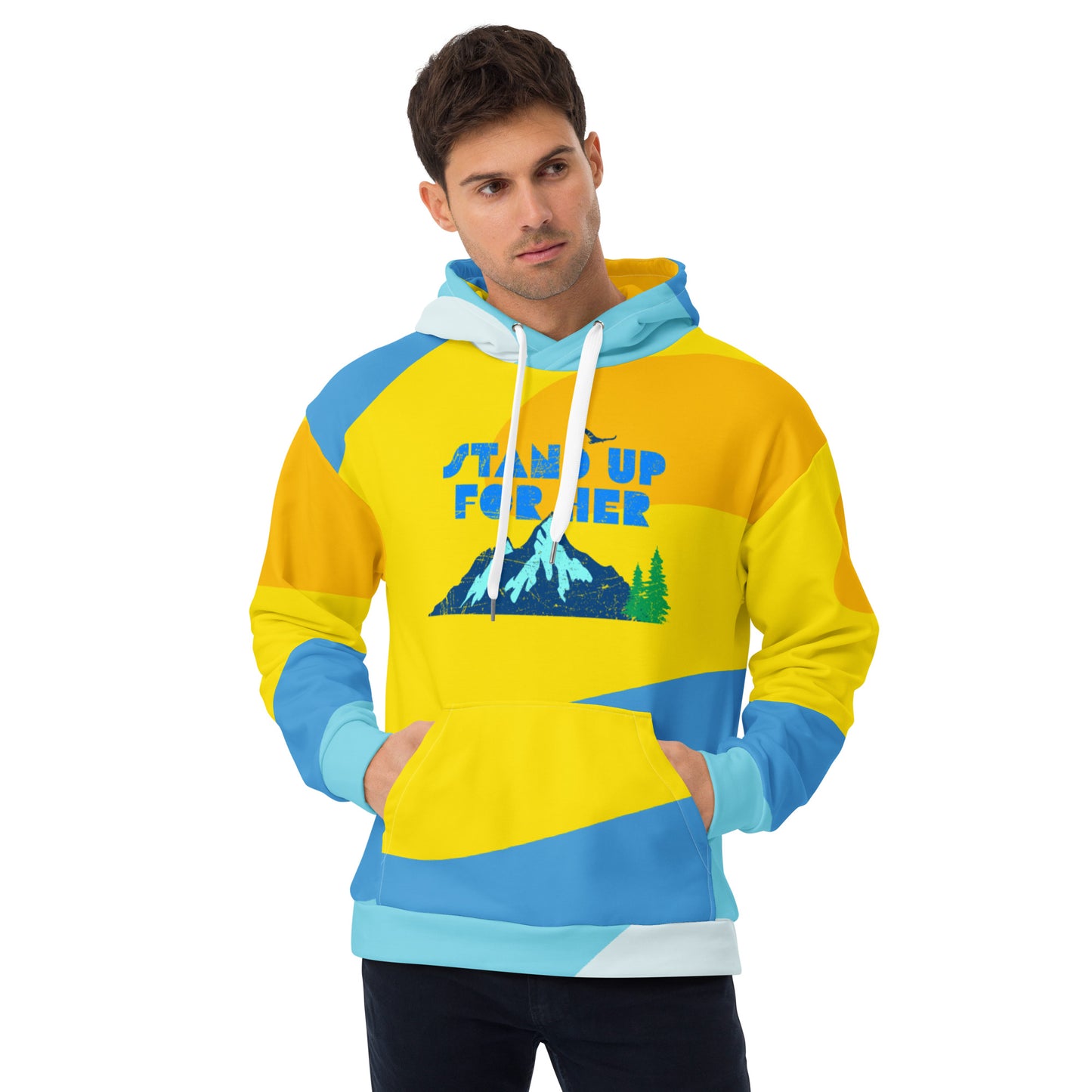 Stand Up for Planet Earth Against Climate Change Adult All Over Print Unisex Hoodie