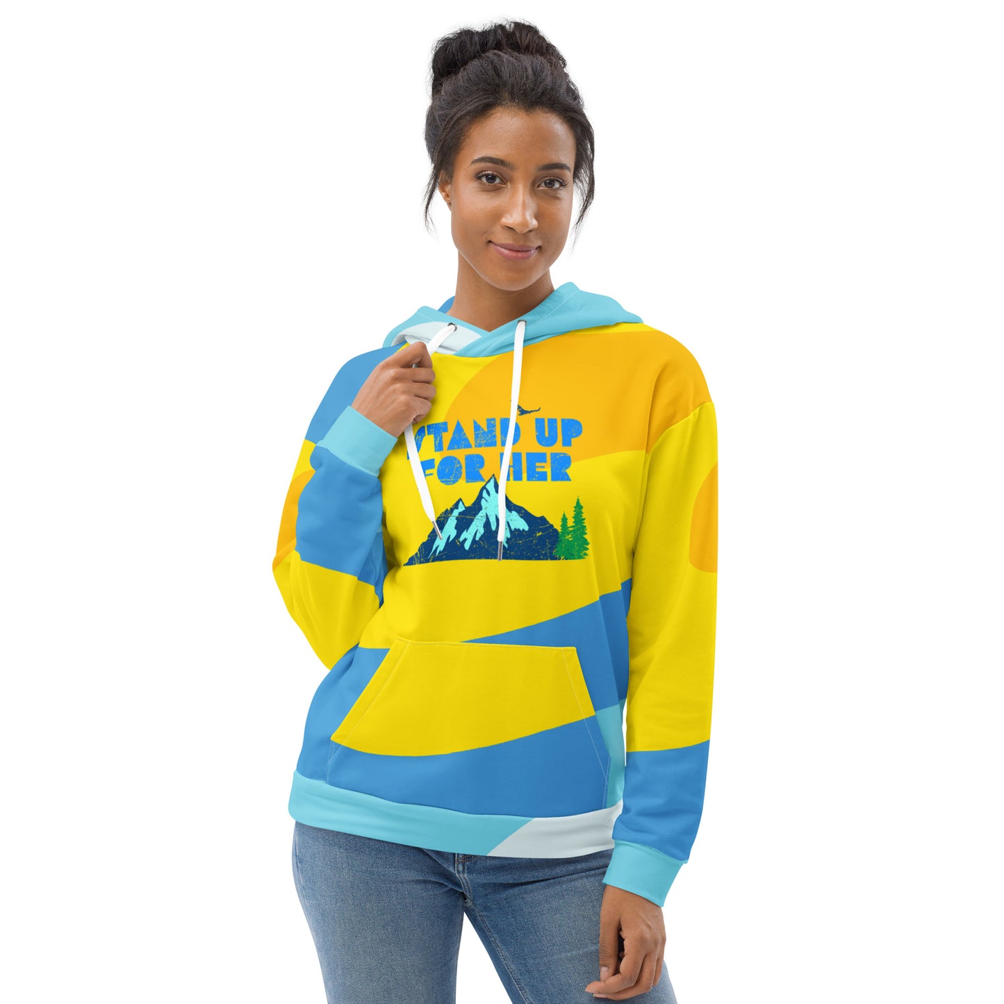 Stand Up for Planet Earth Against Climate Change Adult All Over Print Unisex Hoodie