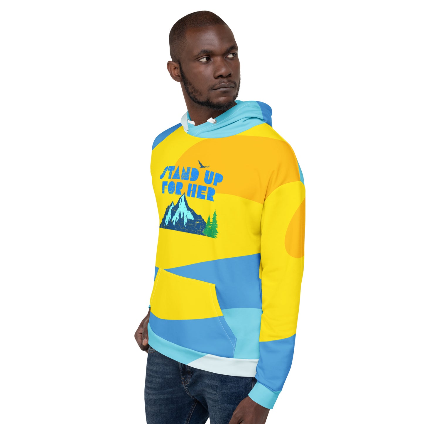 Stand Up for Planet Earth Against Climate Change Adult All Over Print Unisex Hoodie