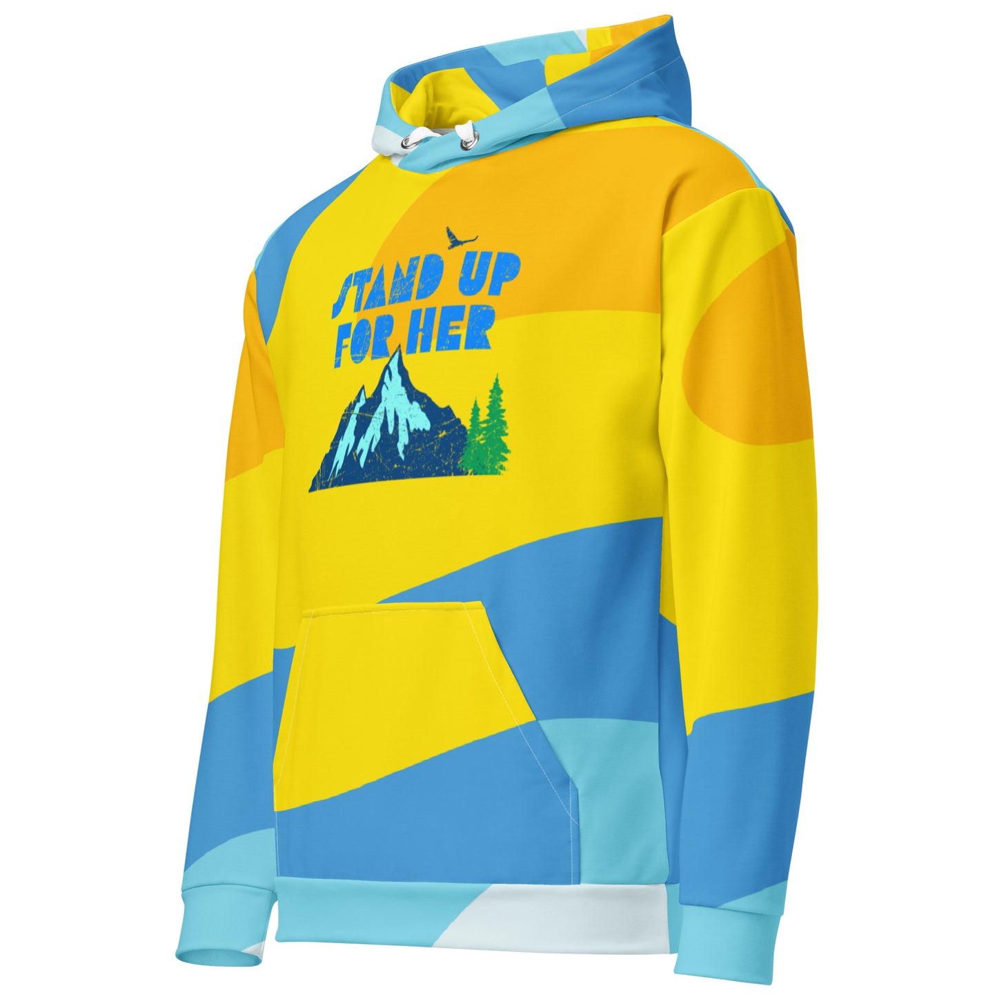 Stand Up for Planet Earth Against Climate Change Adult All Over Print Unisex Hoodie