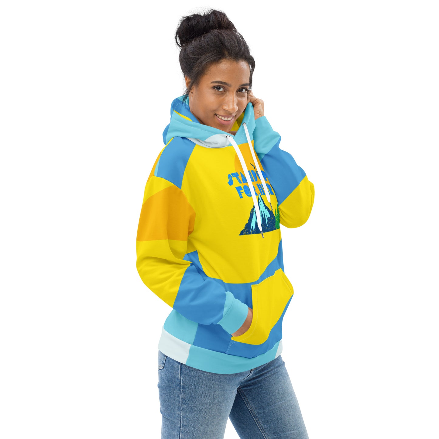 Stand Up for Planet Earth Against Climate Change Adult All Over Print Unisex Hoodie