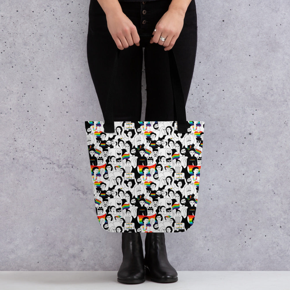 Gay Pride All Over Print AOP Mosaic Tote bag