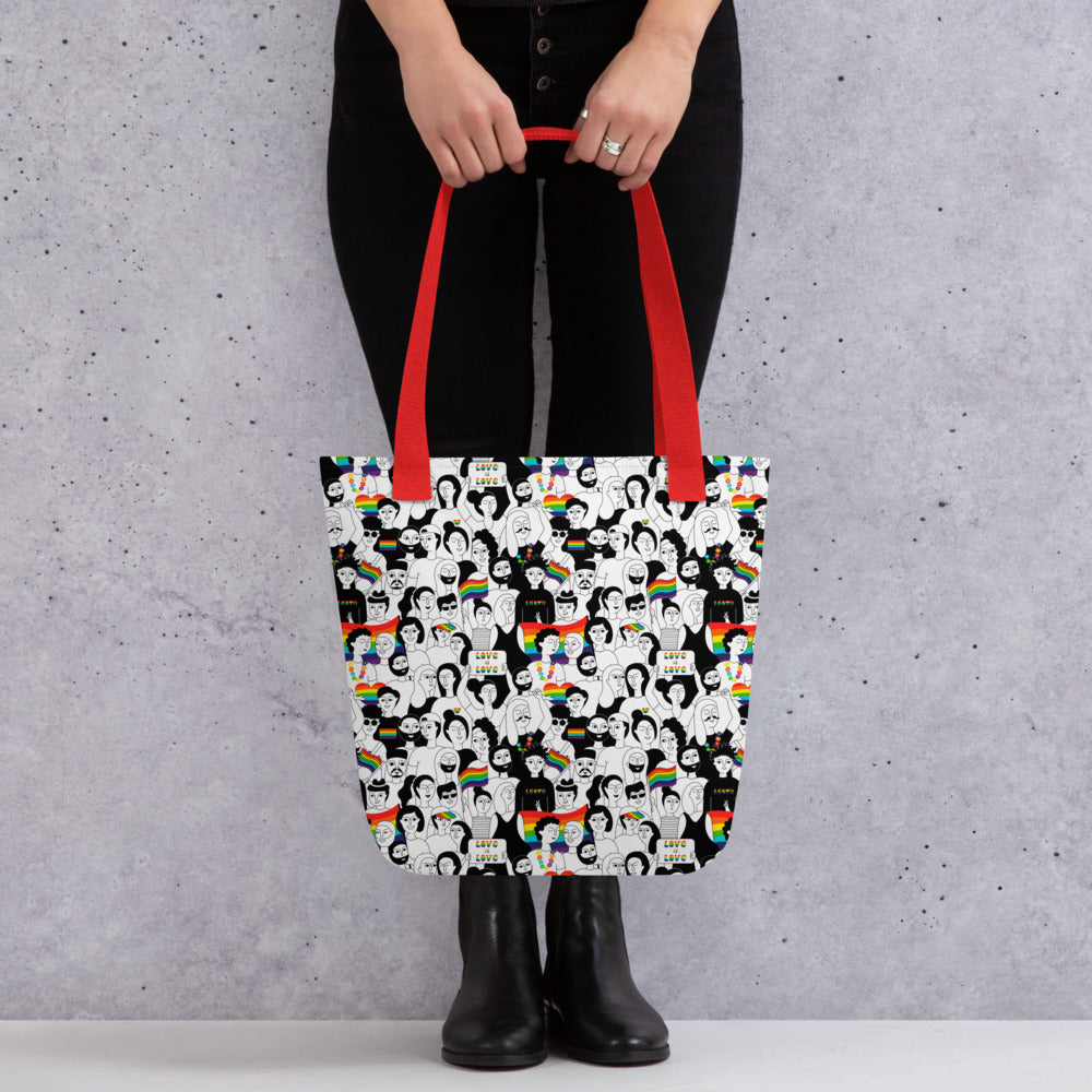 Gay Pride All Over Print AOP Mosaic Tote bag