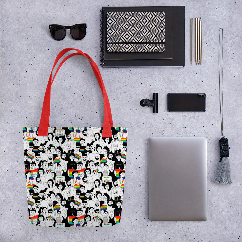 Gay Pride All Over Print AOP Mosaic Tote bag