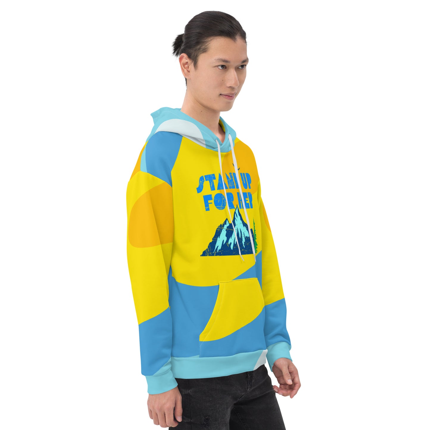 Stand Up for Planet Earth Against Climate Change Adult All Over Print Unisex Hoodie