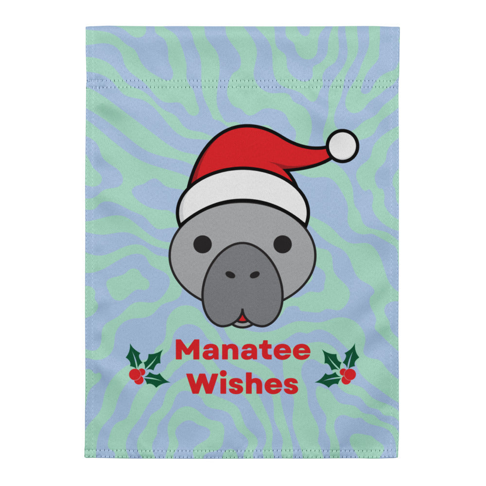 Manatee Holiday Wishes Christmas Garden Flag