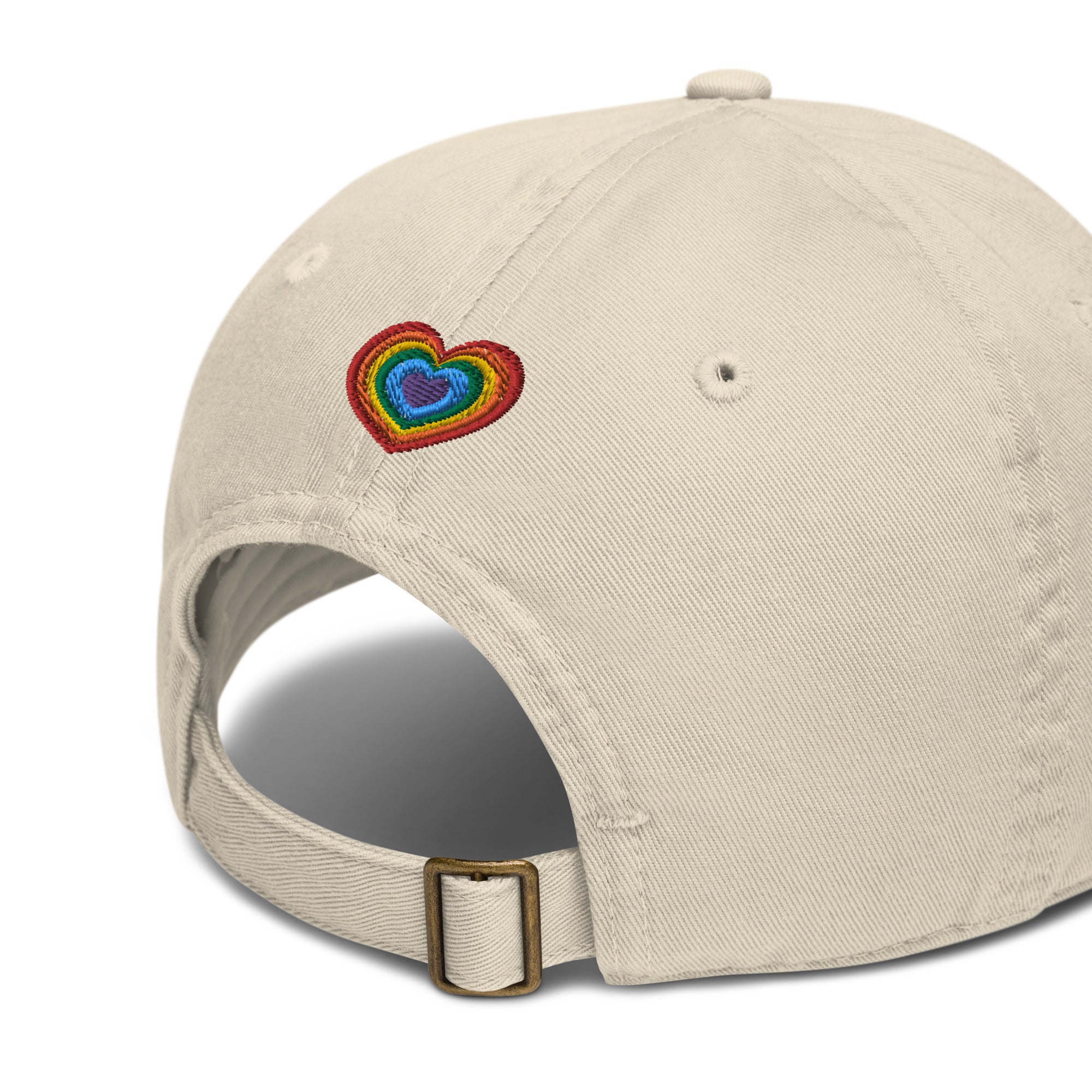 Gay Pride Unity Embroidered Organic Cotton Dad Hat