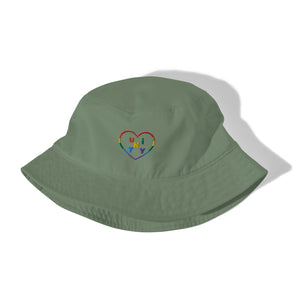 Gay Pride Unity Organic Cotton Embroidered Bucket Hat