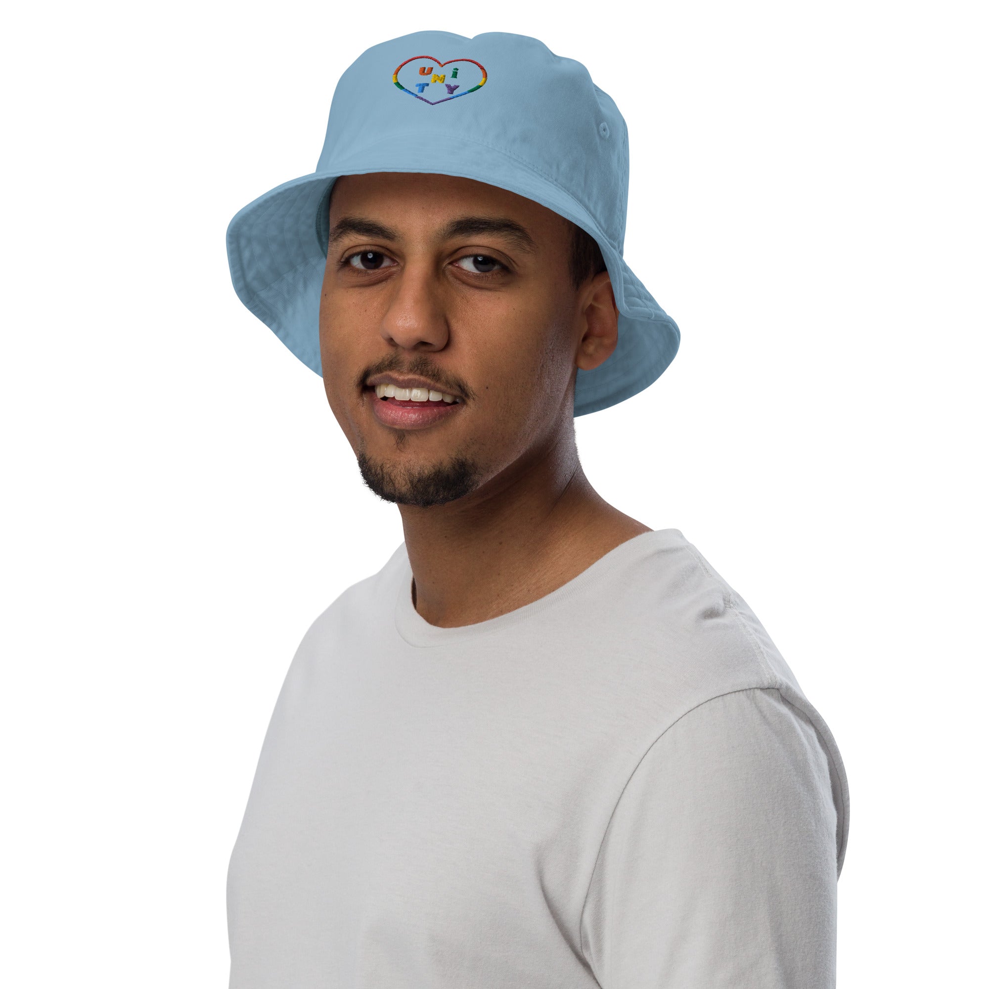 Gay Pride Unity Organic Cotton Embroidered Bucket Hat